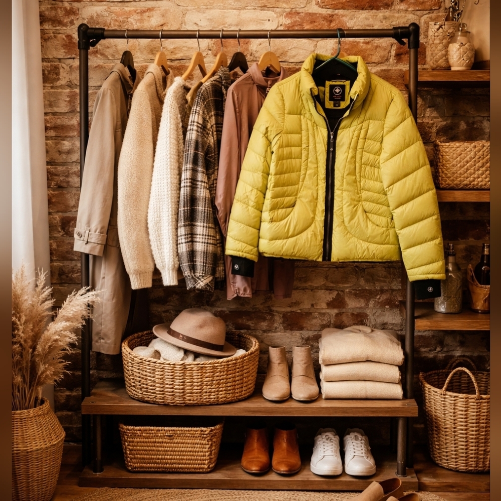 Bright Yellow Puffer Jacket Halifax Traders Brand Lightweight Winter Sport Skii